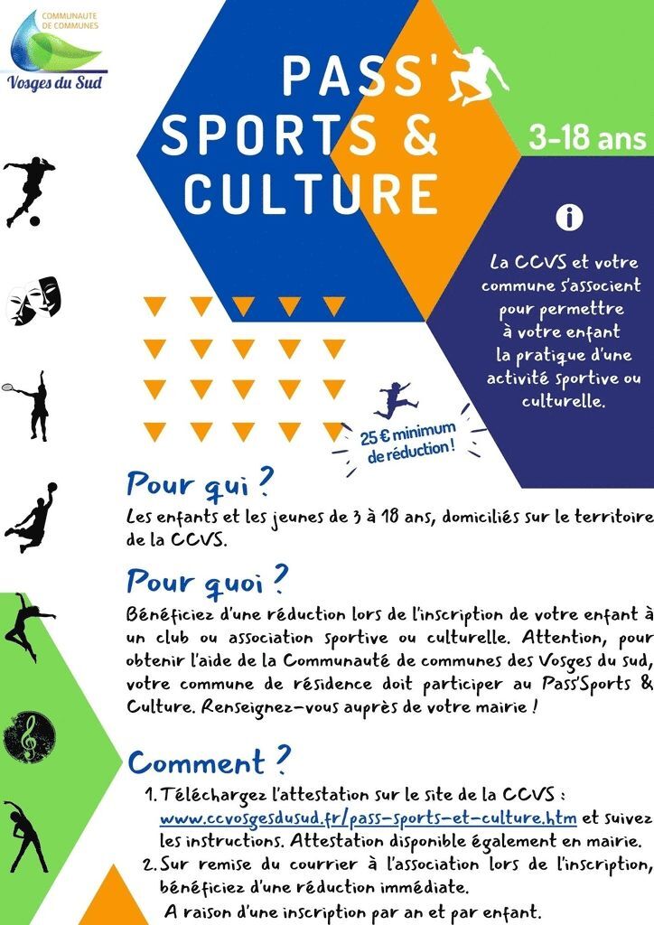 Reconduction du dispositif Pass'Sports et Culture