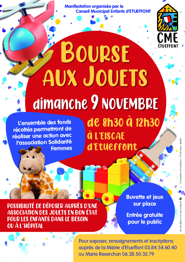 LANCEMENT des inscriptions à la bourse aux jouets