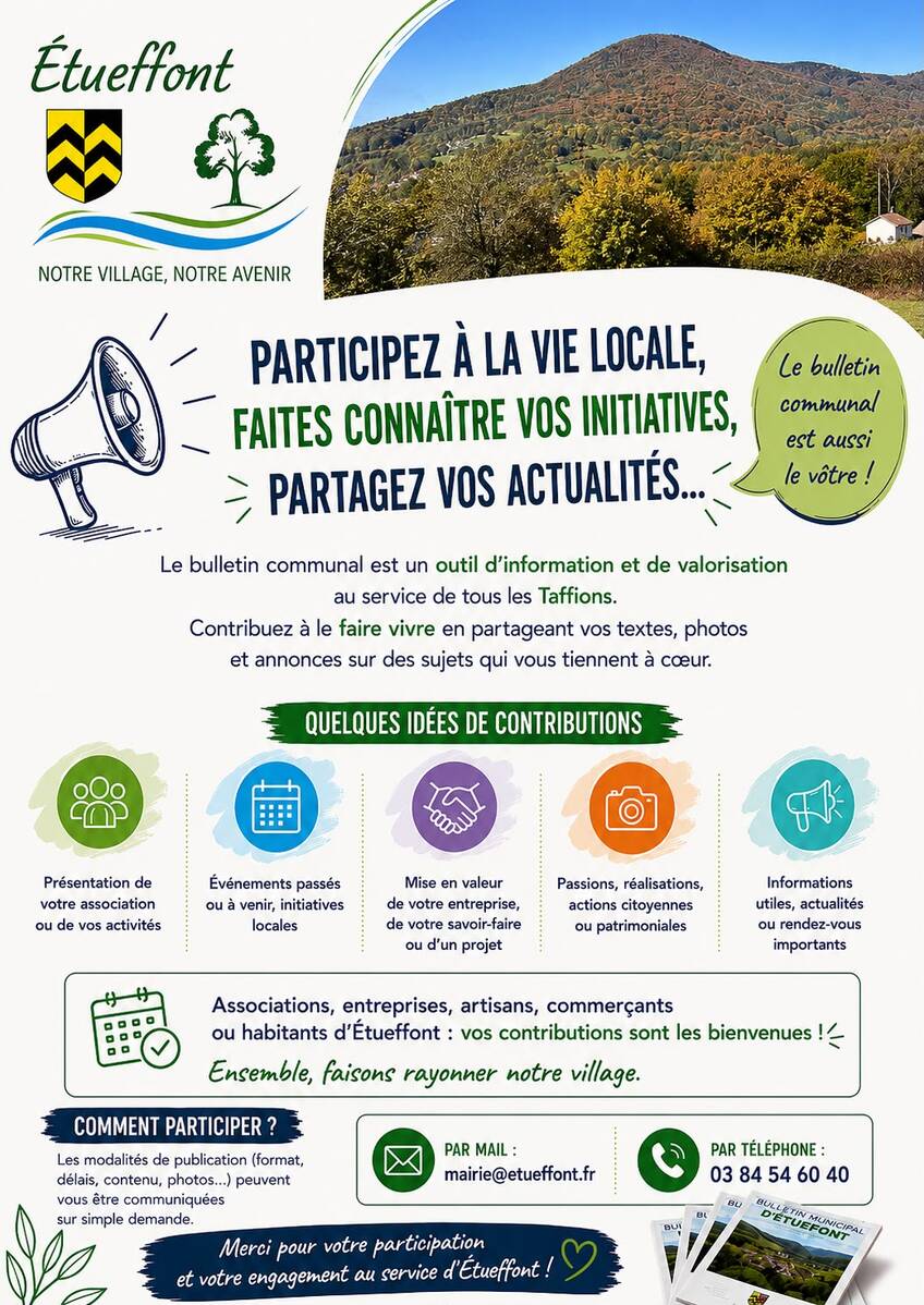 Préparation du Bulletin Communal d'Étueffont