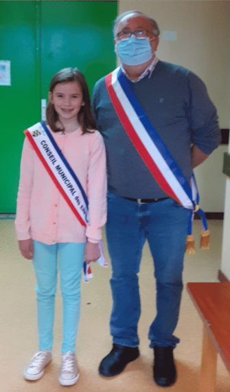 Emeline MOINE, Mairesse junior et Alain FESSLER, Maire Emeline MOINE, Mairesse junior et Alain FESSLER, Maire
