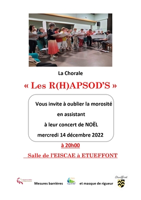 Concert de Noël - Chorale Les R(H)APSOD'S