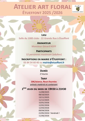 Atelier art floral