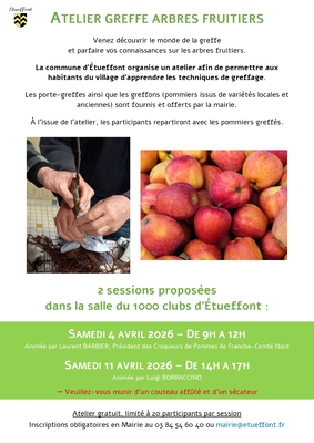 Atelier greffe arbres fruitiers 