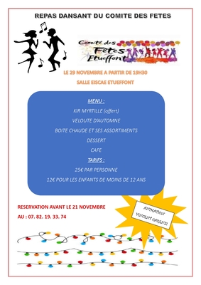 Repas dansant du Comité des fêtes