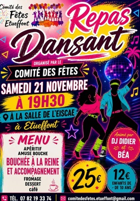 Repas dansant organisé par le Comité des fêtes